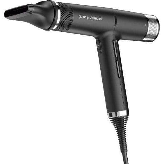 IQ2 Perfetto hair dryer with Turbo Function, lightweight design at 0.65 lbs, ideal for professional salons, dries hair 30% faster.