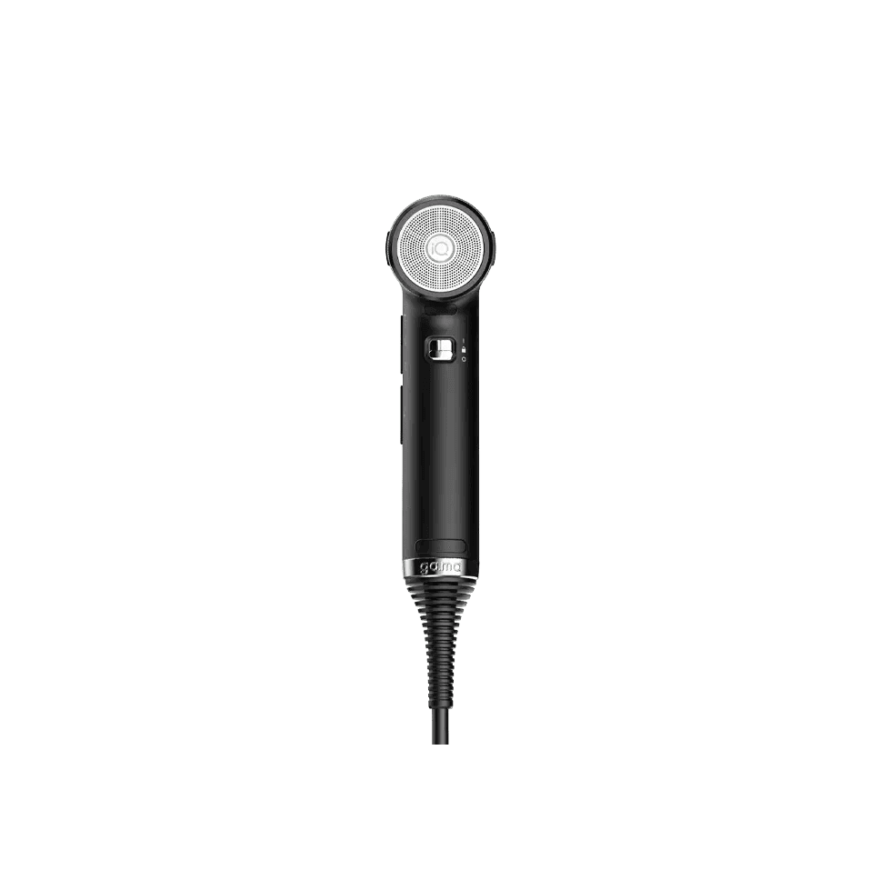 IQ2 Perfetto hair dryer with intelligent brushless motor and Turbo Function, lightweight design for salon professionals.