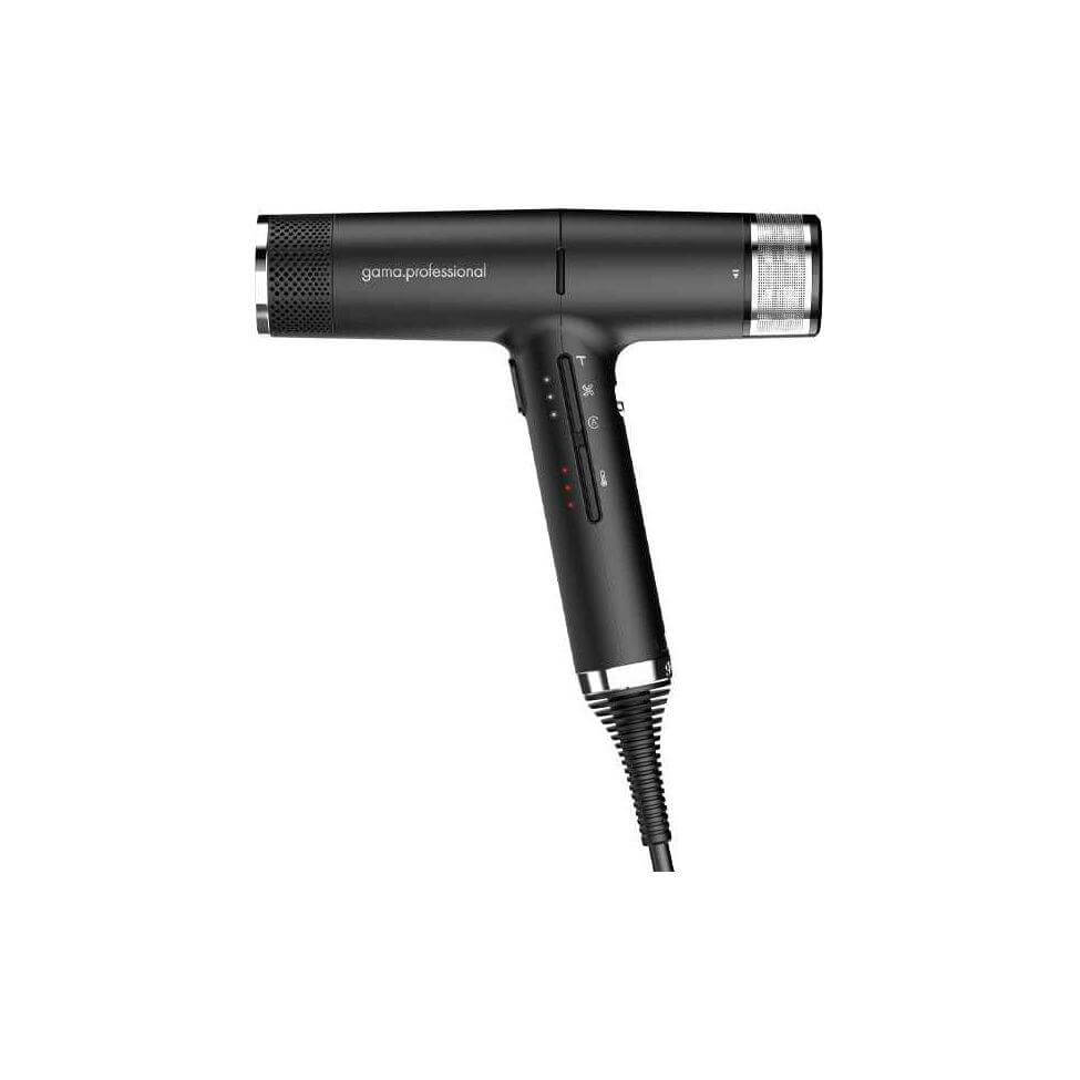 IQ2 Perfetto hair dryer with intelligent brushless motor and Turbo Function, lightweight at 0.65 lbs, professional salon performance.