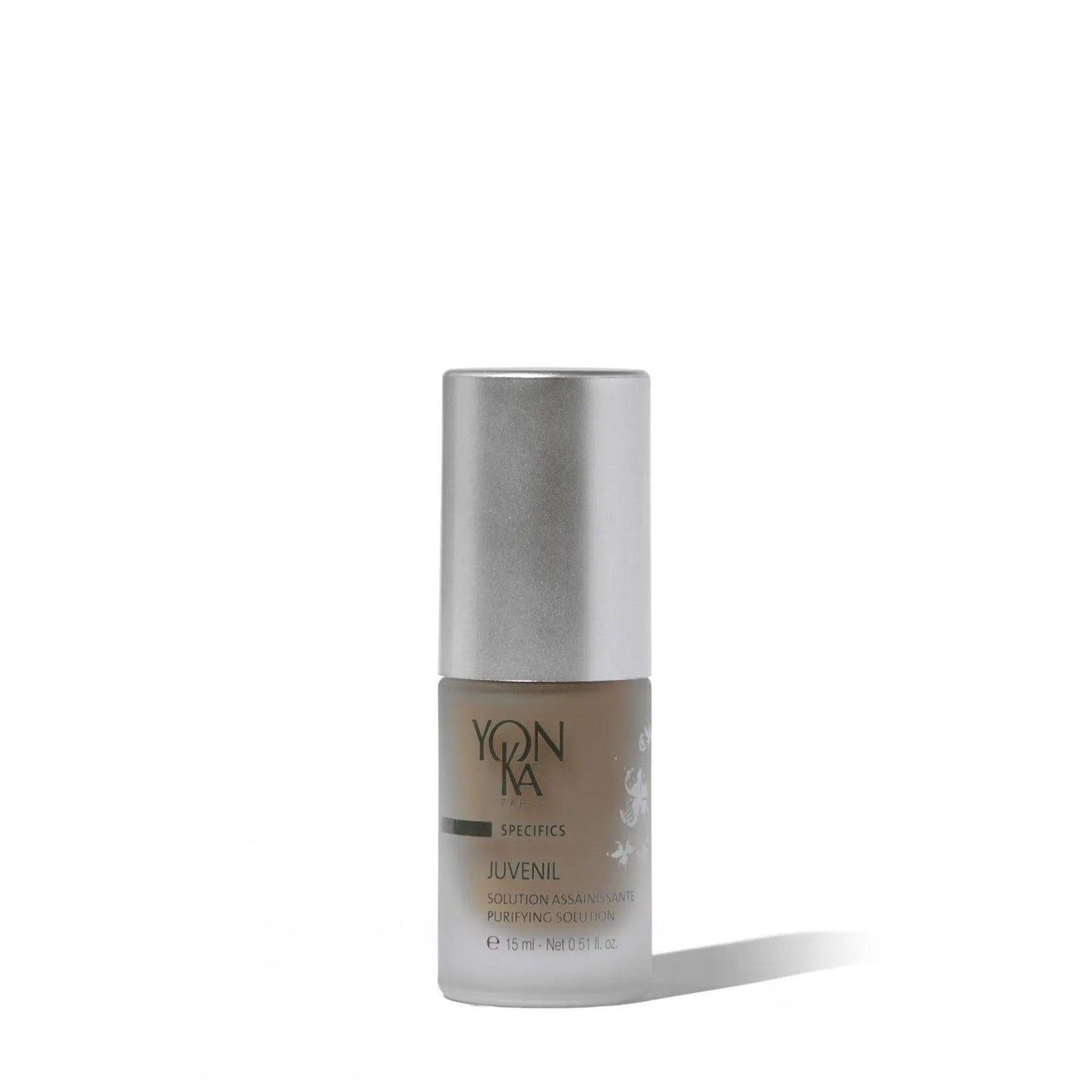 Yonka Juvenil purifying anti-acne treatment for oily skin, targeting blemishes and excess oil.