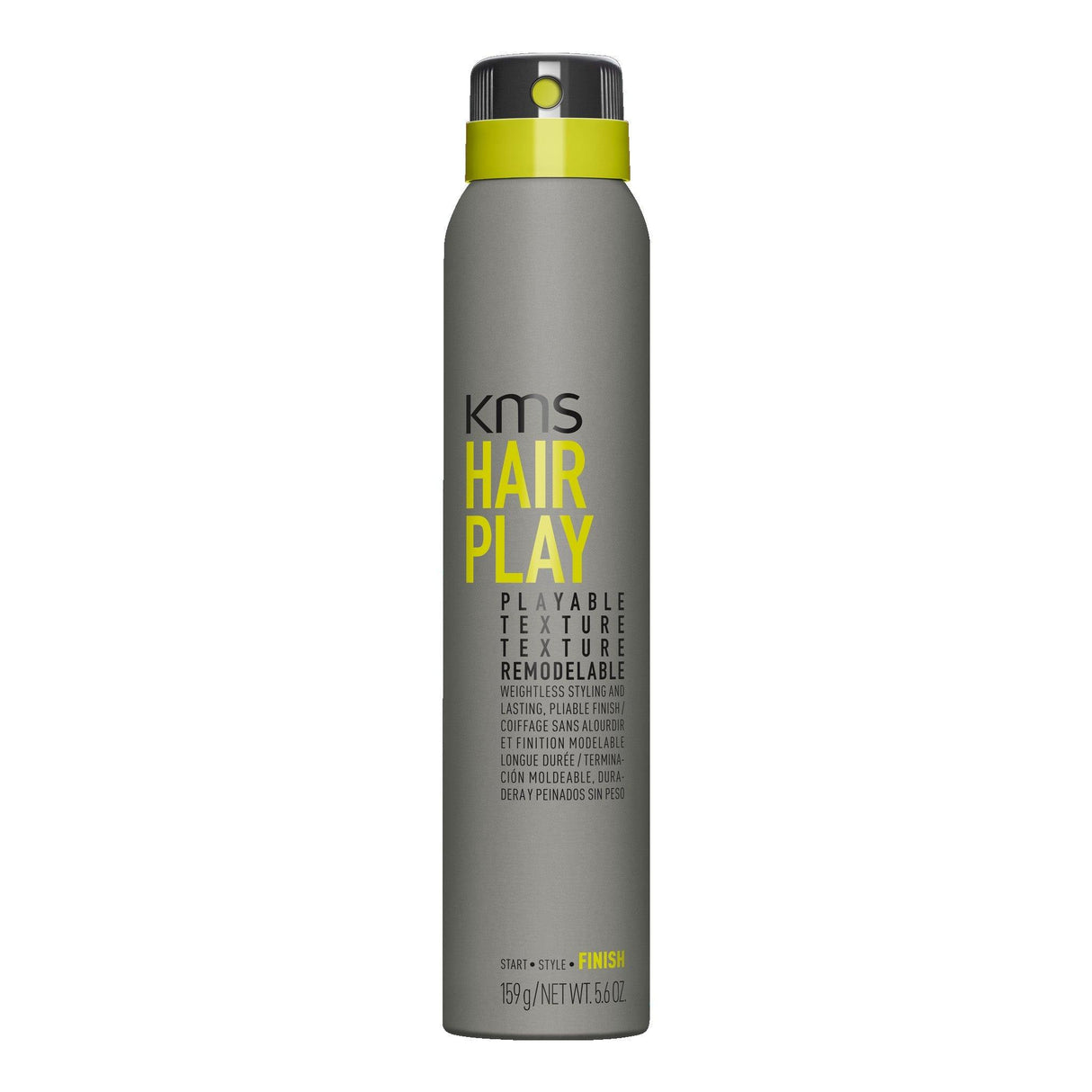 Kms Hairplay Playable Texture 200ml spray bottle for natural, flexible styling and restyling.