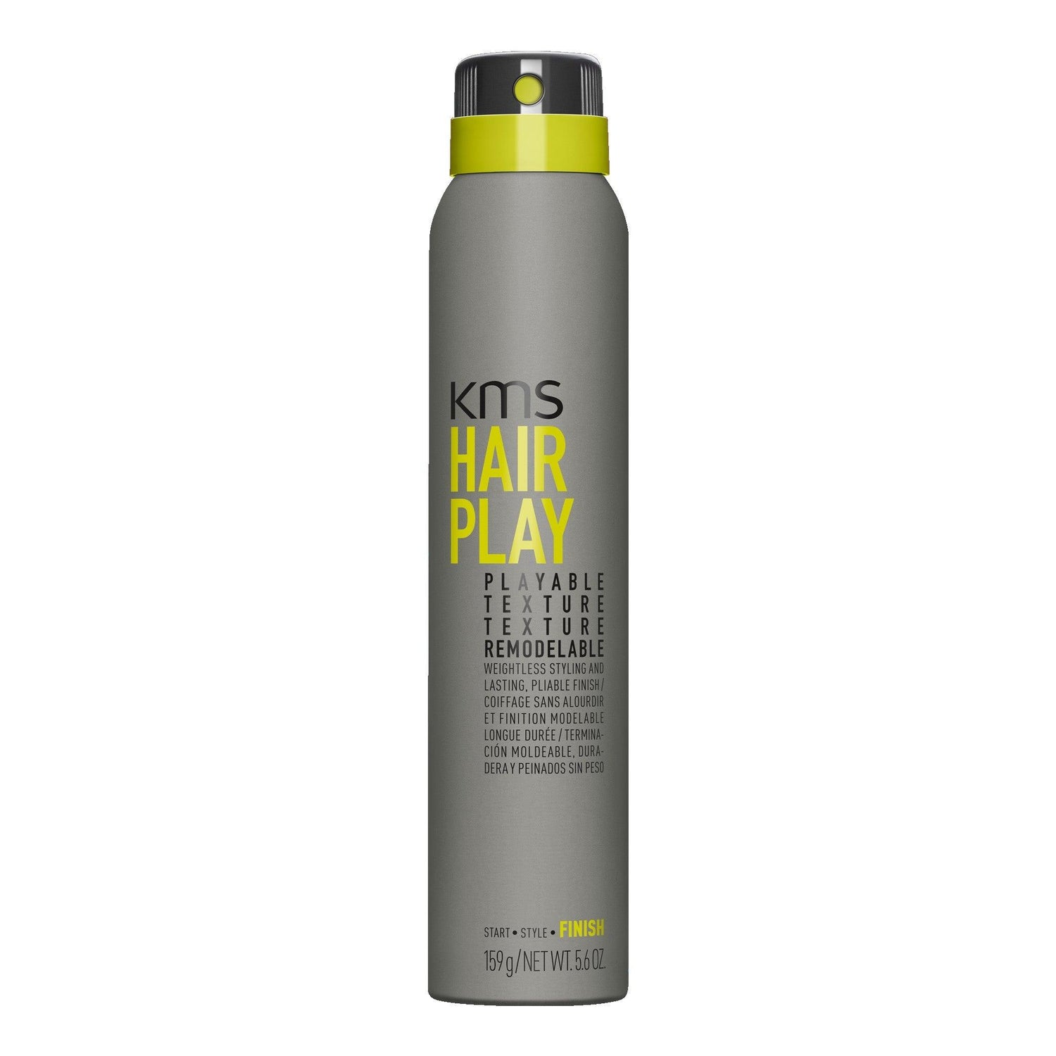 Kms Hairplay Playable Texture 200ml spray bottle for natural, flexible styling and restyling.