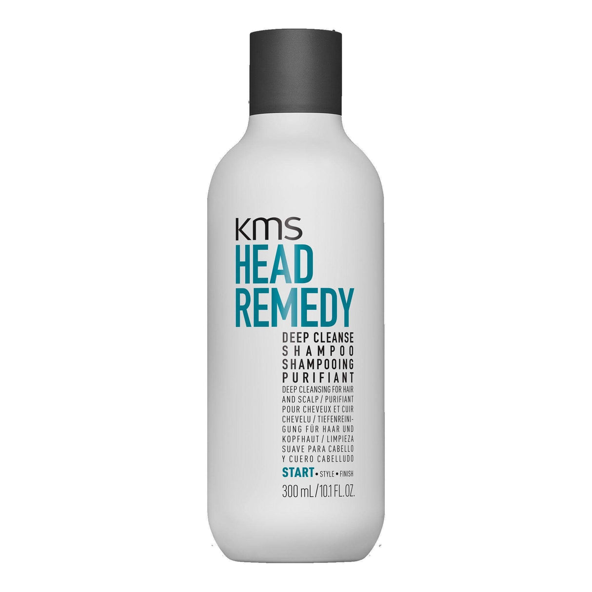 KMS Headremedy Deep Cleanse Shampoo 300ml bottle for residue-free, clean hair. Ideal for everyday use and removes product buildup.