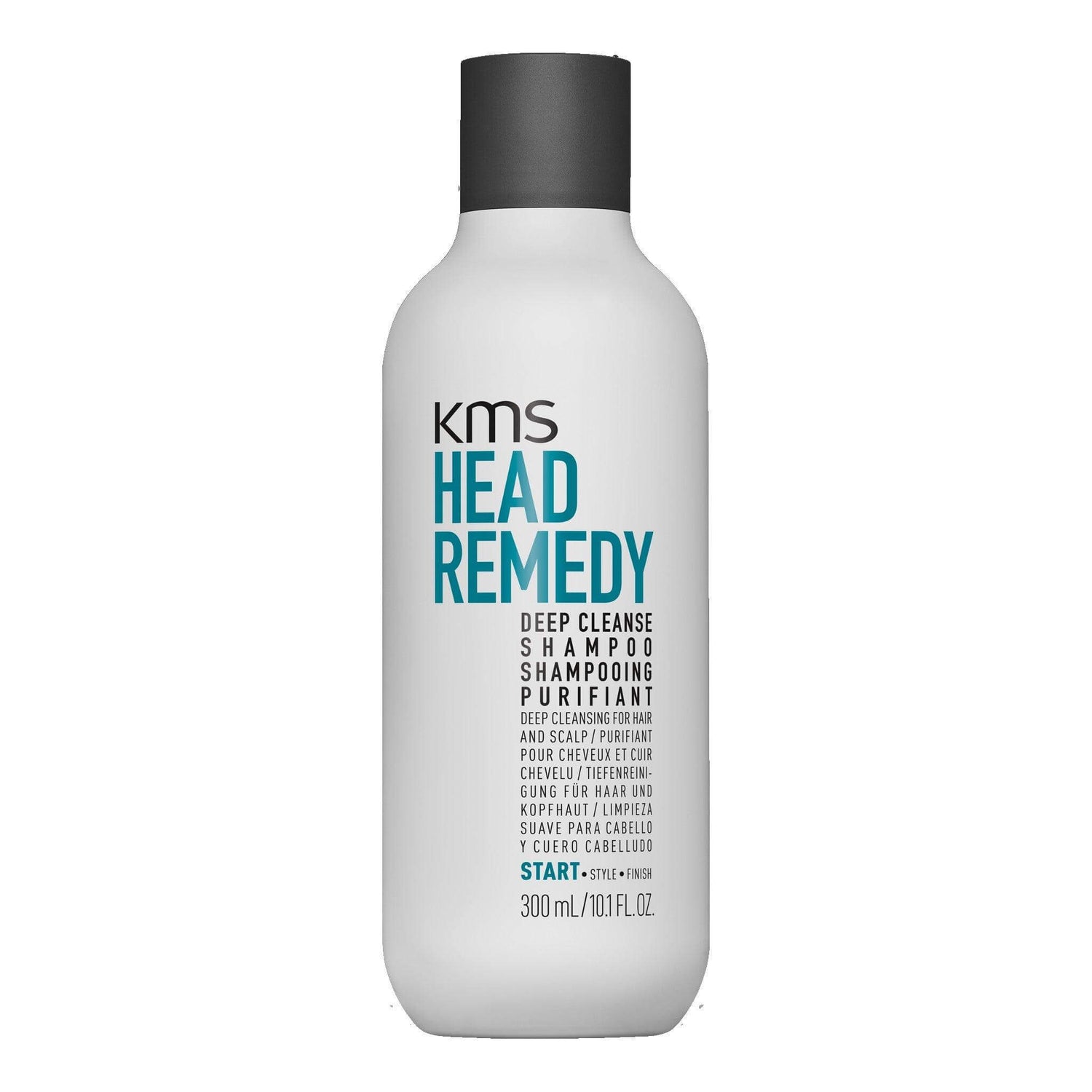KMS Headremedy Deep Cleanse Shampoo 300ml bottle for residue-free, clean hair. Ideal for everyday use and removes product buildup.