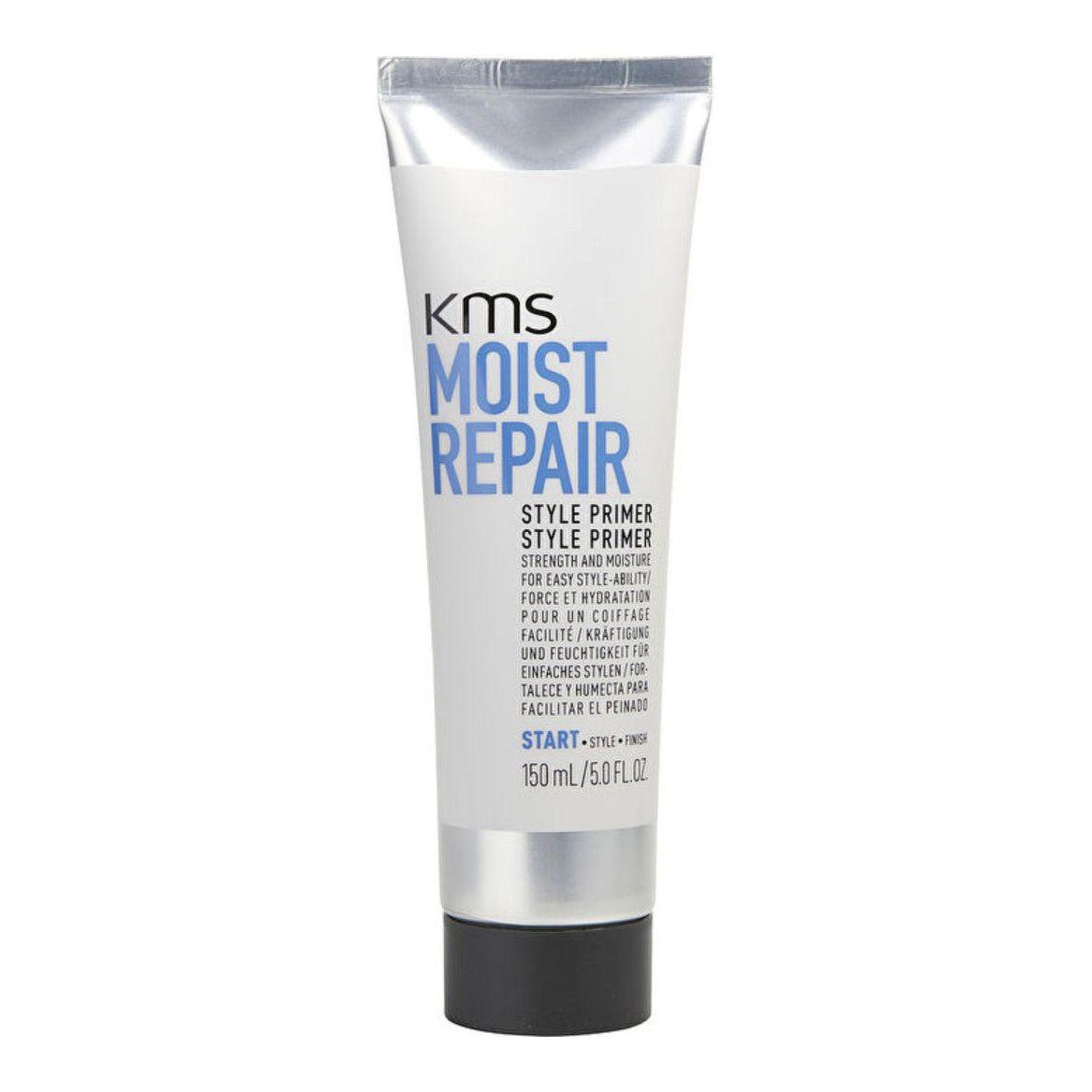 Kms Moist Repair Style Primer tube for repairing and hydrating dry, damaged hair, ideal for effortless styling and salon results.