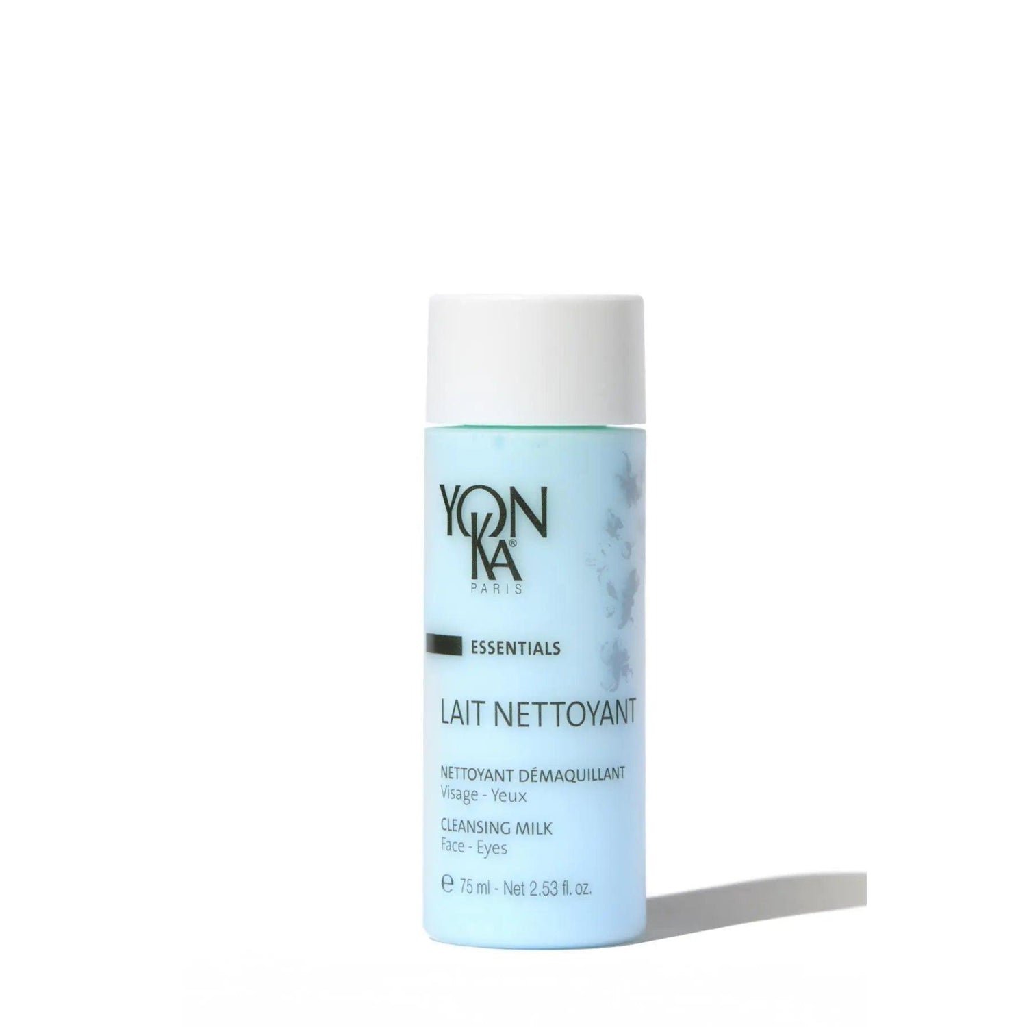 Yonka Lait Nettoyant, a mild cleansing milk for all skin types, effective against impurities and makeup, preserves moisture balance.