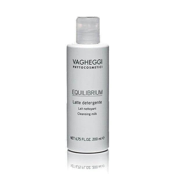Equilibrium Cleansing Milk bottle, 200 ml, for gentle makeup removal with linden flower and mallow extracts, suitable for all skin types.