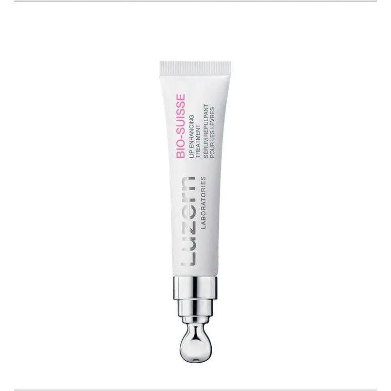 Bio-Suisse Lip Enhancing Treatment tube for fuller, hydrated lips with natural ingredients by Luzern Laboratories.