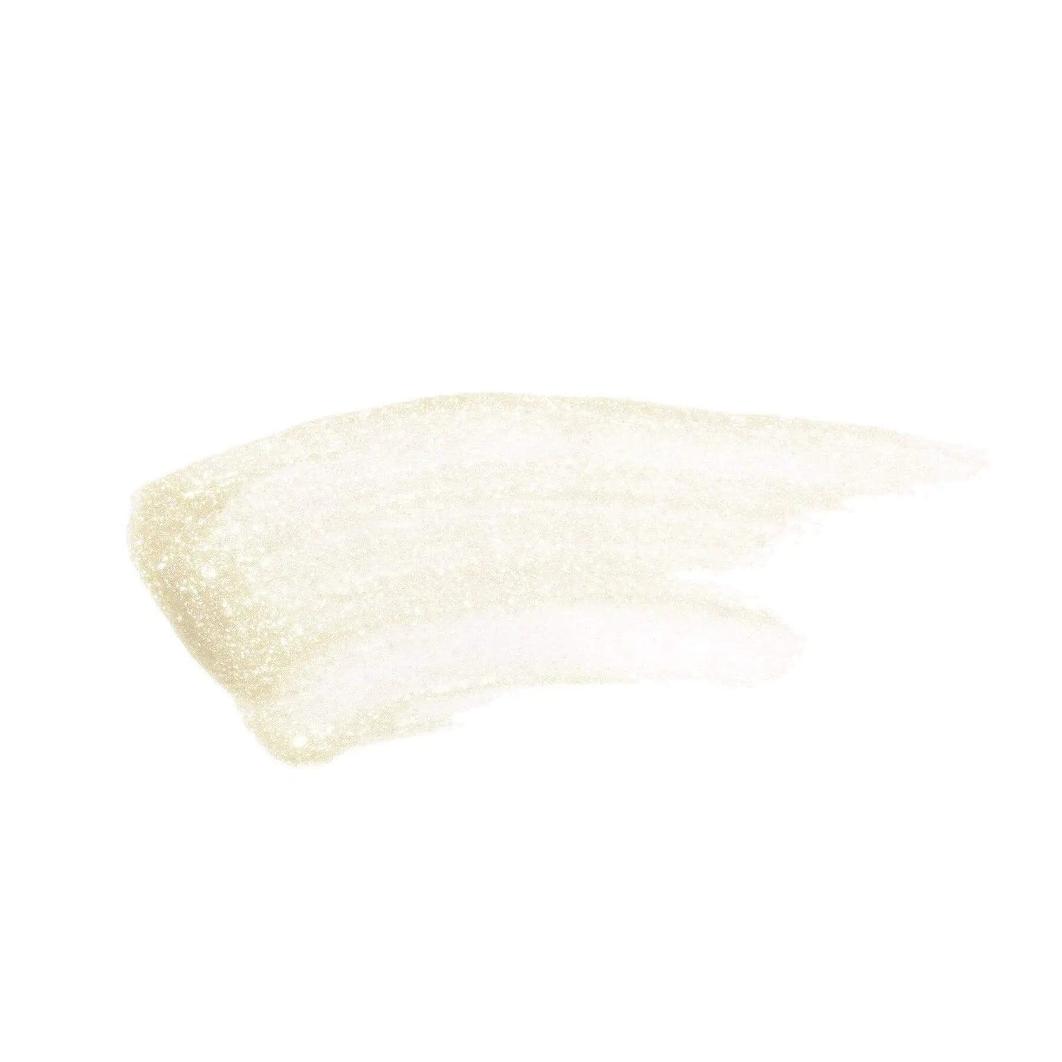 Swatch of tint-free lip plumping complex with silky smooth texture for natural sheen and hydration.