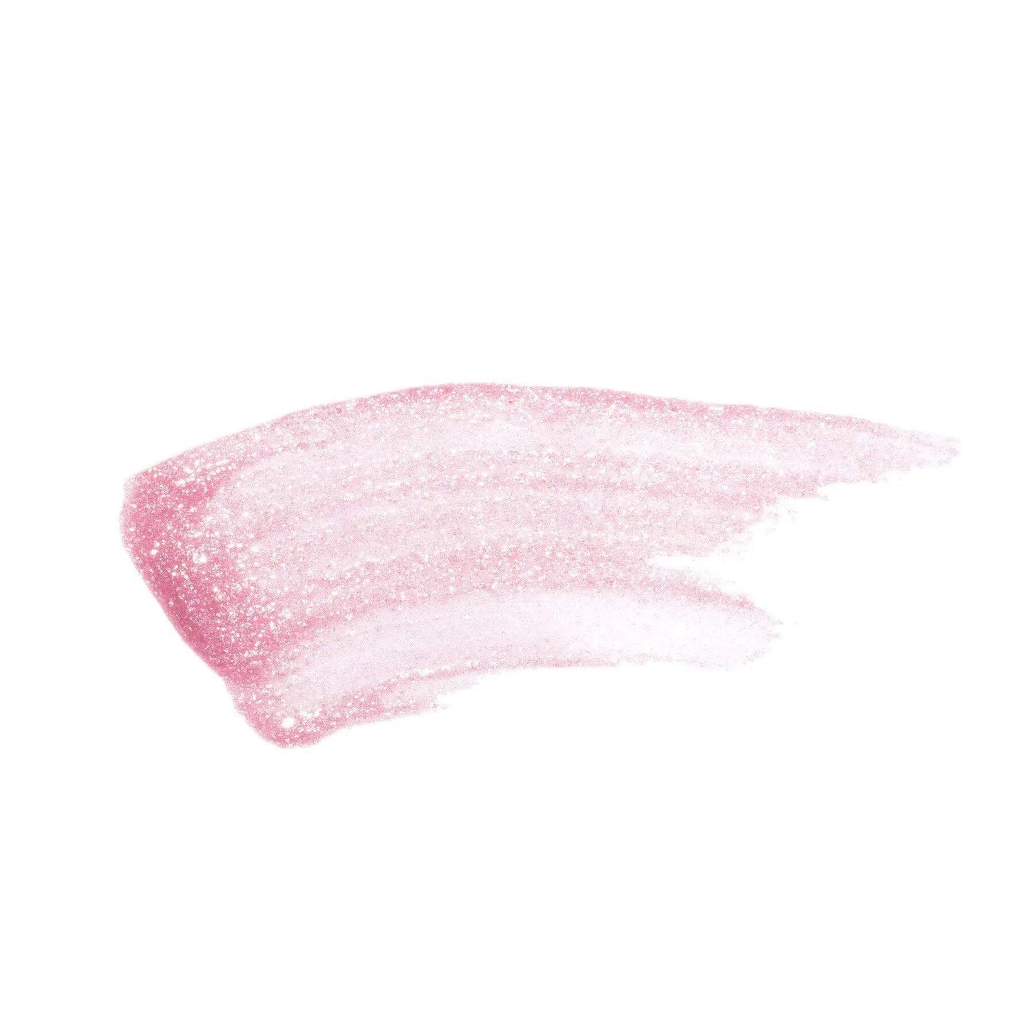 Rose lip plumping gloss swatch with satin finish, showcasing a gentle and hydrating formula for fuller lips.