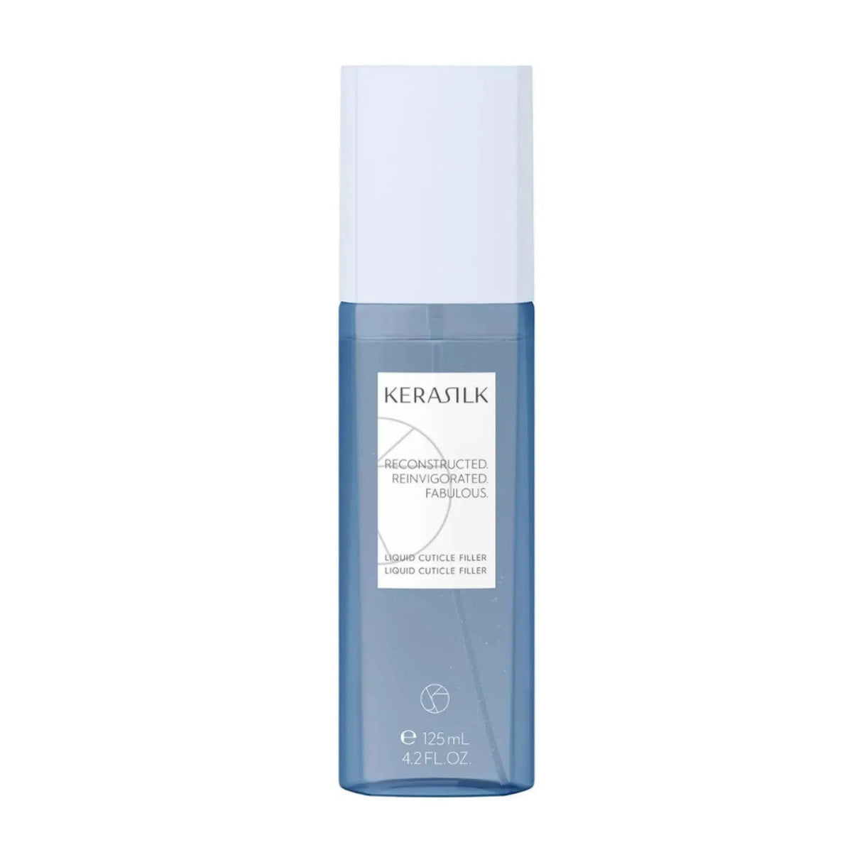 Kerasilk Liquid Cuticle Filler bottle designed for repairing and sealing damaged hair cuticles.