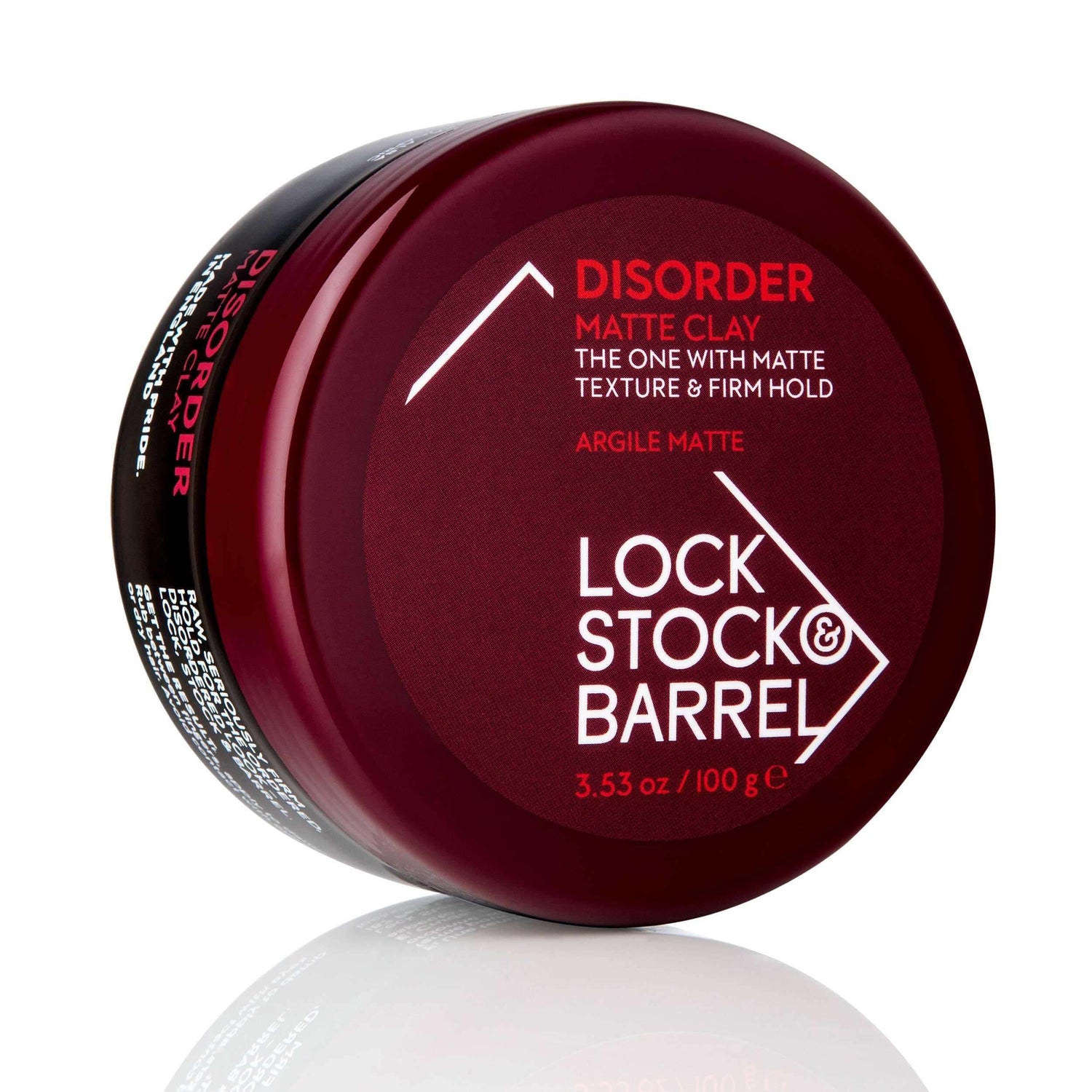 Lock Stock & Barrel Disorder Matte Clay 3.53 Oz - Strong Hold, Matte Finish Hair Styling Product, Cruelty-Free