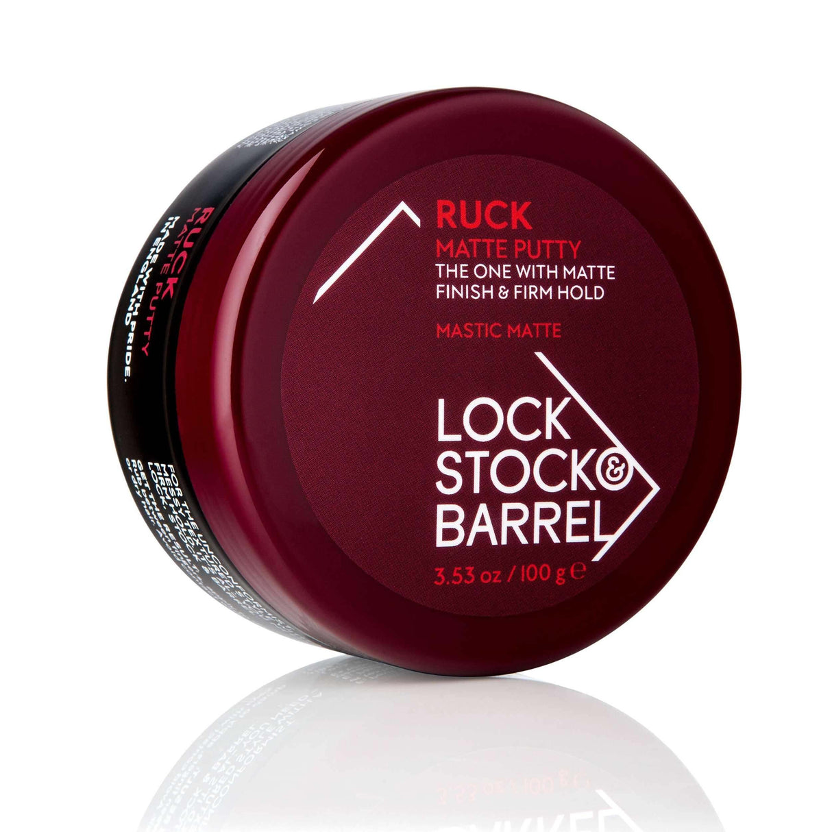 Lock Stock & Barrel Ruck Matte Putty, 3.53 oz, strong hold, matte finish, cruelty-free hair styling product