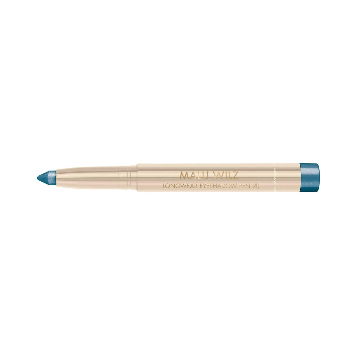 Malu Wilz Long-Lasting Eyeshadow Pen with blue tip, 1.4g, crease-resistant formula in handy pen design.