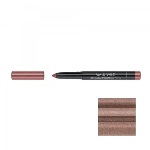 Malu Wilz Long-Lasting Eyeshadow Pen 1.4g in open view, showing color swatch. Crease-resistant, long-wear makeup in pen format.