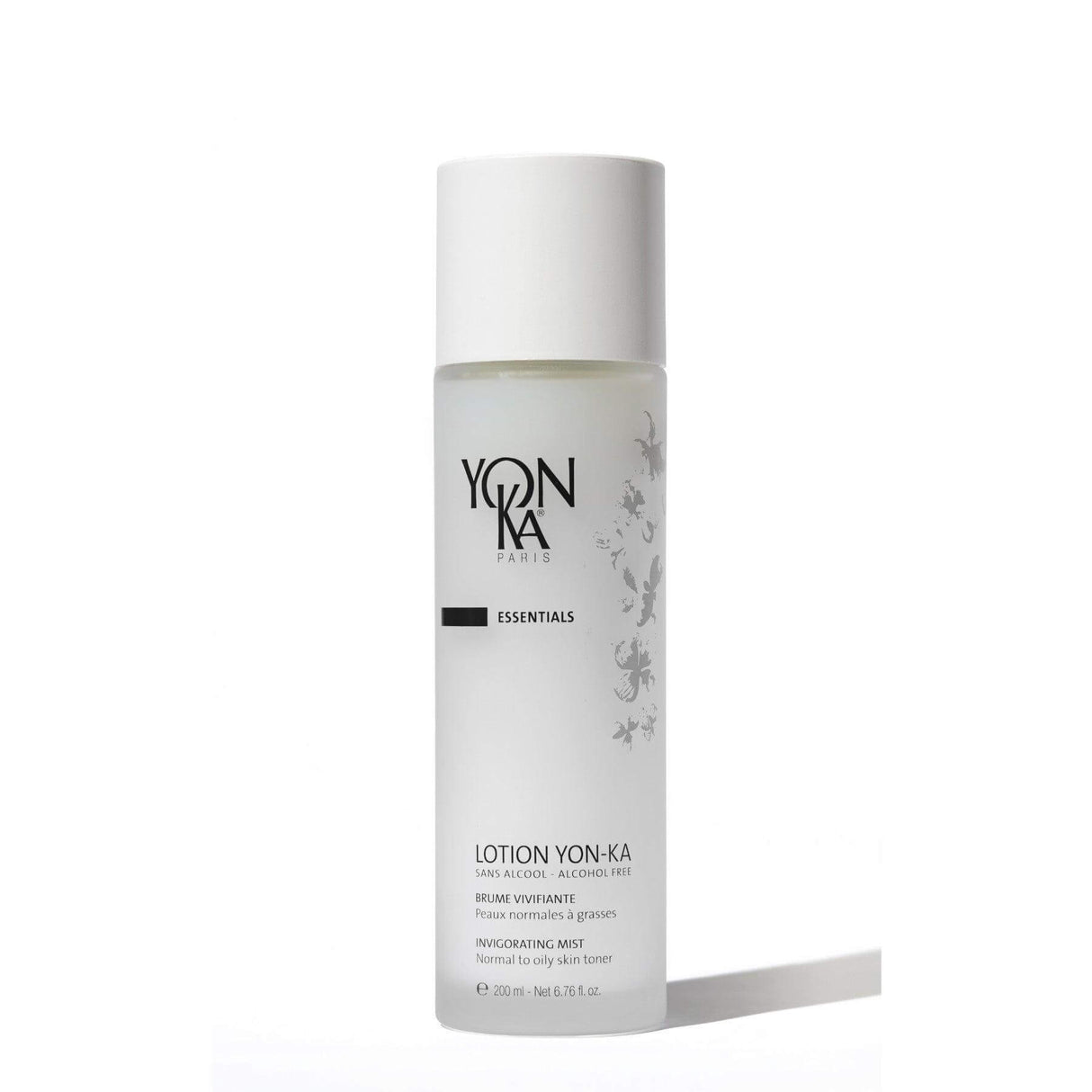 Lotion Yon-Ka revitalizing facial toner bottle for hydrating and toning normal to oily skin, addresses dehydration and dullness.