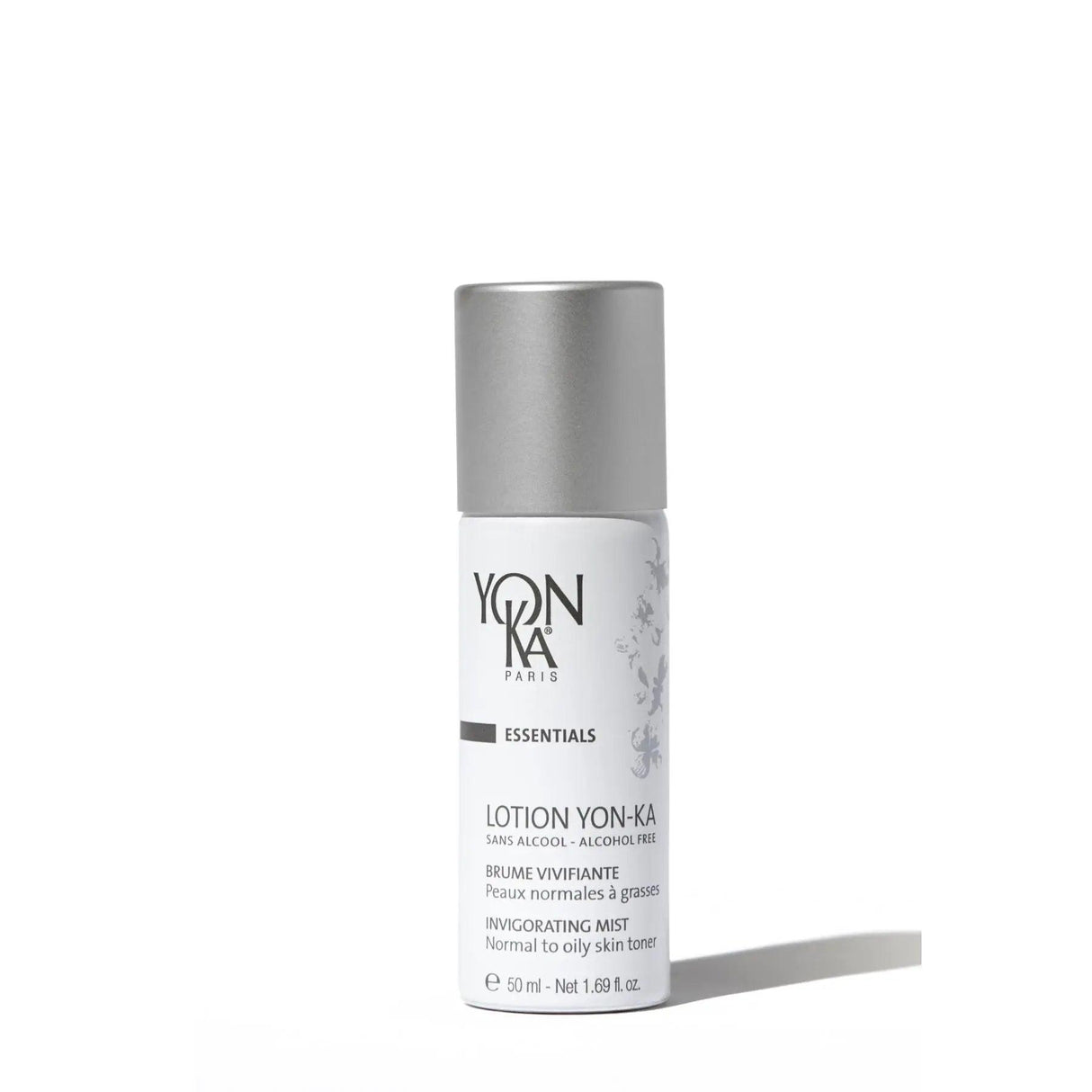 Bottle of Lotion Yon-Ka facial toner for normal to oily skin, designed to hydrate and tone, 50ml size.