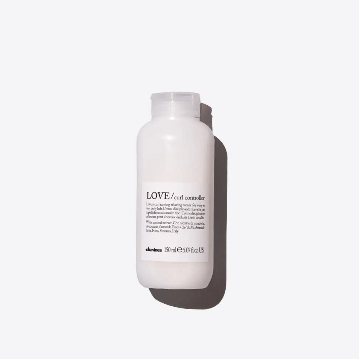 Davines Love Curl Controller bottle for curly and wavy hair, defines curls, reduces frizz, adds shine, 150 ml size.