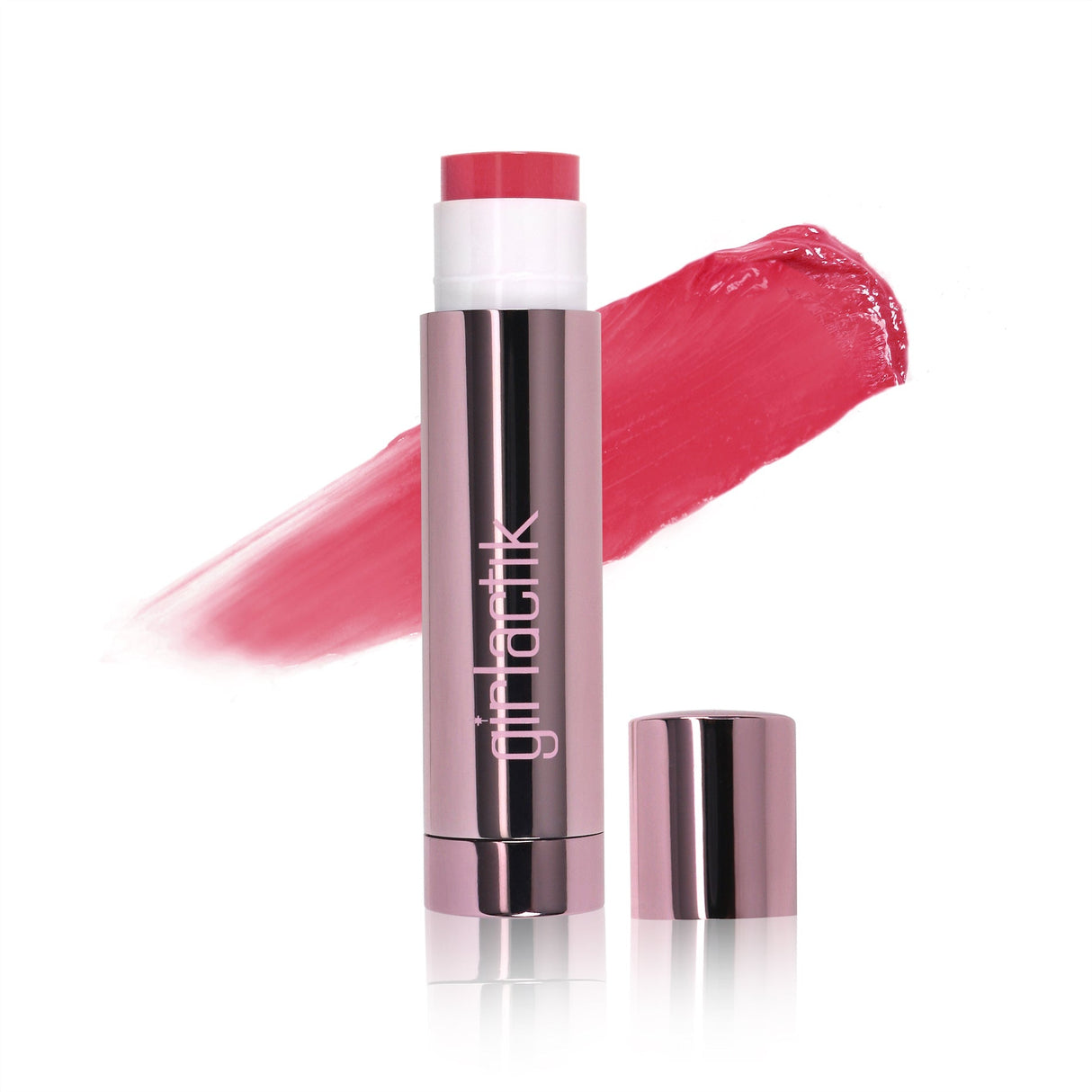 Alt Tag: Girlactik Jello Gloss Balm with nourishing Vitamin E, Avocado Oil, and a glossy pink lemonade finish for hydrated, smooth lips.