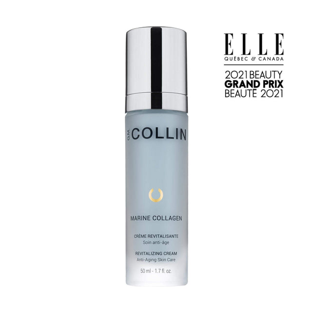 Marine Collagen Revitalizing Cream for anti-aging, 50ml award-winning skincare product featuring professional-grade ingredients.