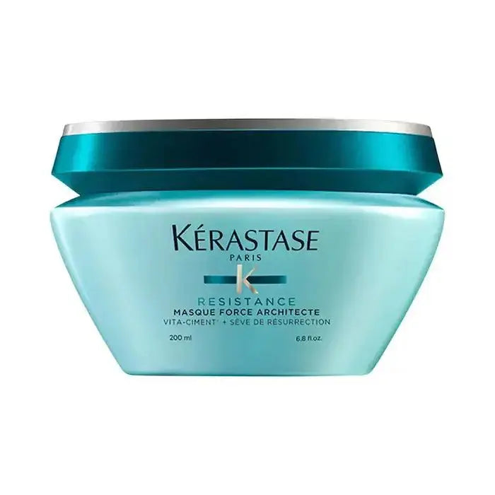 Kerastase Resistance Masque Force Architecte Hair Mask 200ml for repairing damaged hair.