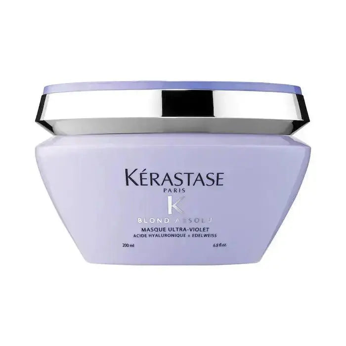 Kérastase Masque Ultra-Violet Hair Mask for blonde and grey hair, neutralizes brassy tones, 200ml jar