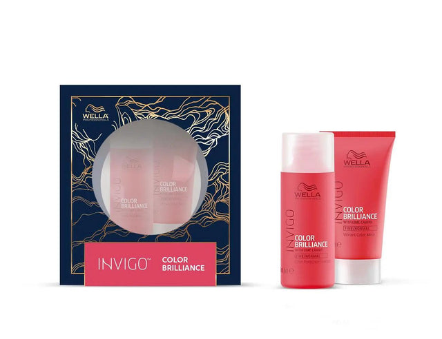 Wella Invigo Color Brilliance Shampoo and Conditioner Set for Fine/Normal Hair, 300ml Shampoo, 250ml Conditioner, Boosting Shine.