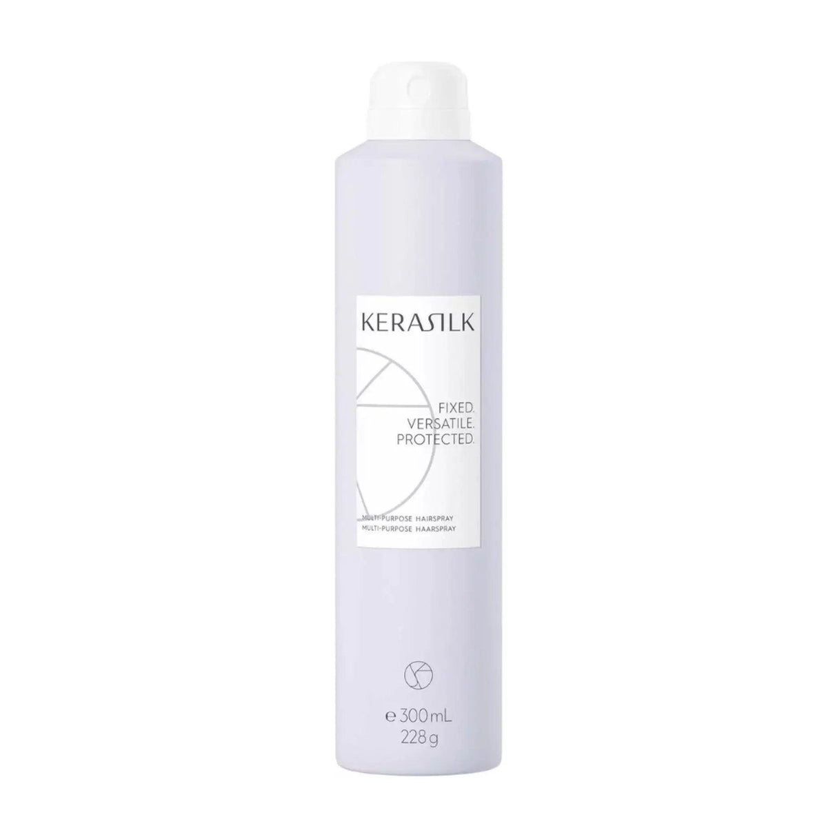 Kerasilk Multi-Purpose Hairspray bottle for all hair types, offering robust hold and adaptable styling control.