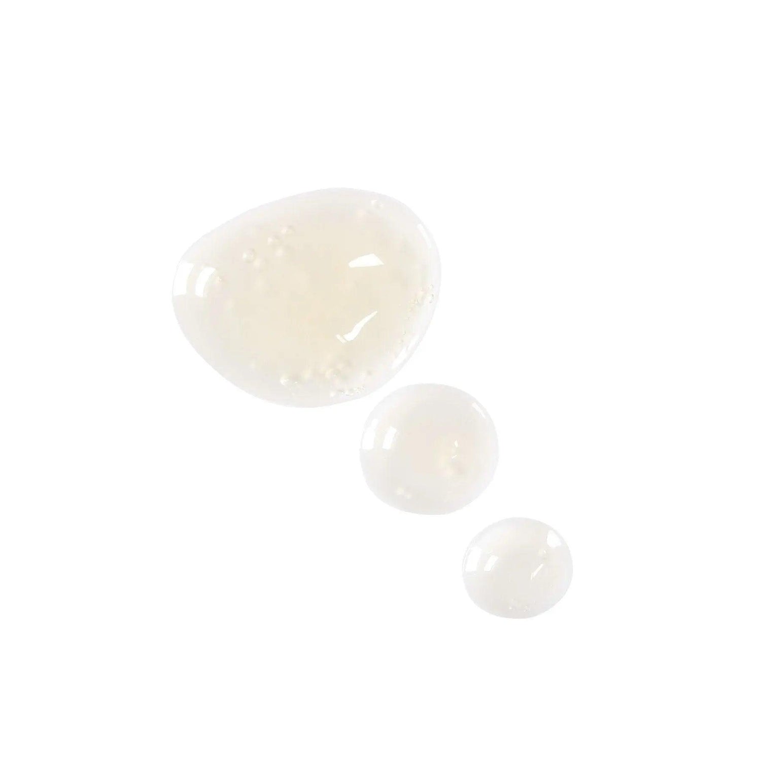 Three drops of Native Collagen Gel showcasing smooth, clear texture for anti-aging skincare.