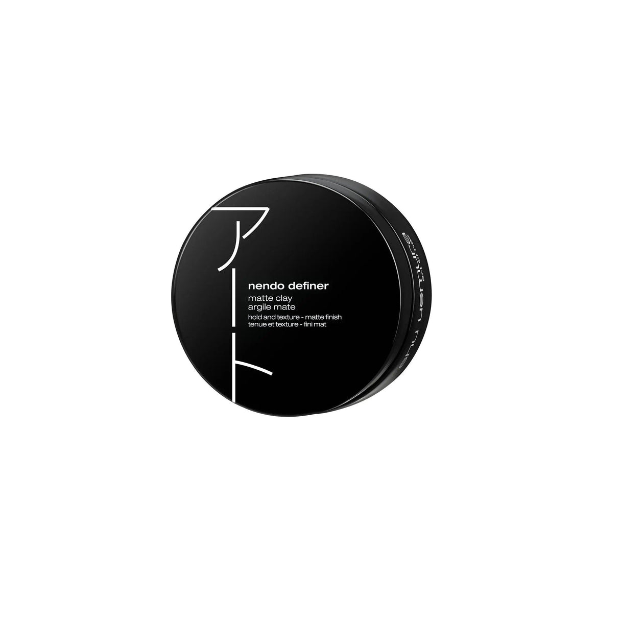 Nendo Definer Matte Clay by Shu Uemura, a sculpting pomade for thick, coarse hair enhancing definition and texture.