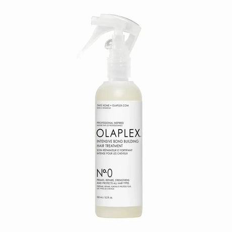 Olaplex Nº.0 Intensive Bond Building Treatment bottle for damaged hair, professional-grade repair for all hair types and textures.