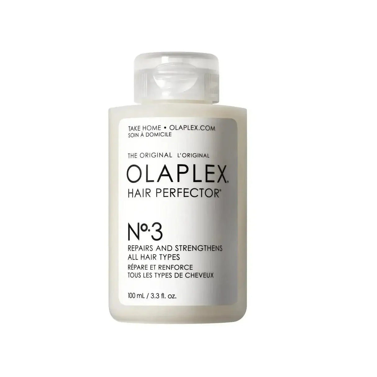 Nº.3 Hair Perfector™ by Olaplex, 100 ml bottle for strengthening and repairing damaged hair.