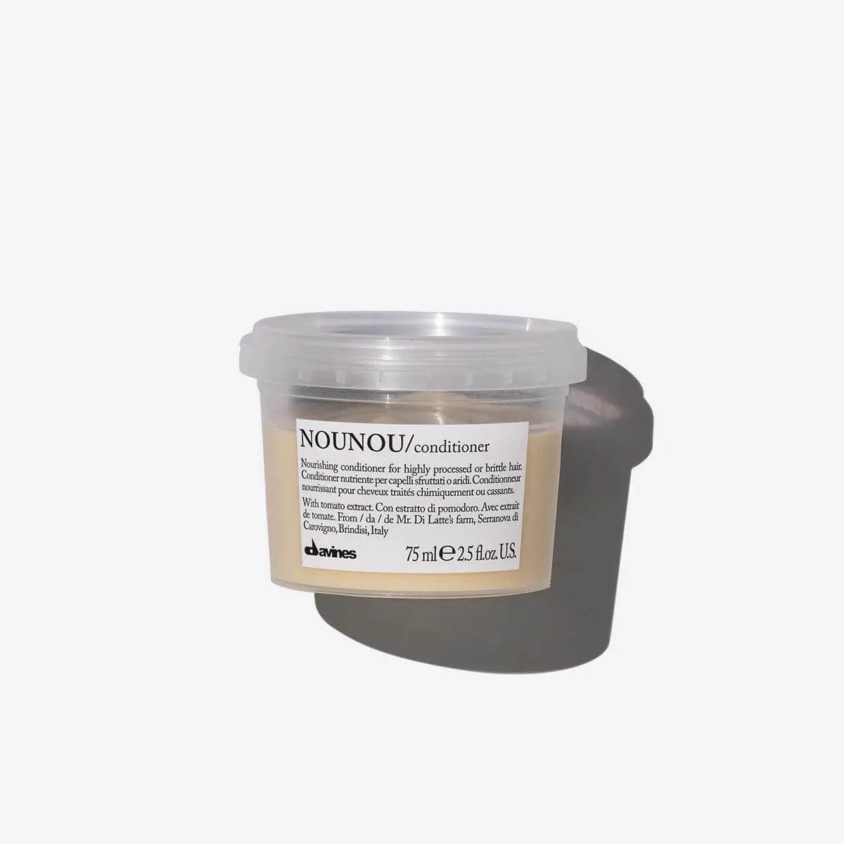 Nounou Conditioner for damaged hair, nourishes and moisturizes, ideal for bleached or relaxed hair, 75ml jar.