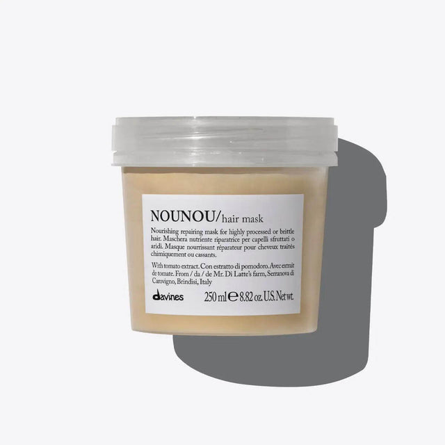Davines Nounou Hair Mask for repairing and nourishing damaged or dry hair, 250ml jar.