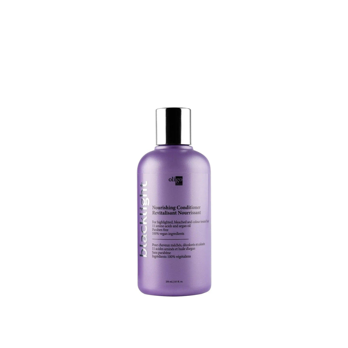 Blacklight Nourishing Conditioner for color-treated hair with argan oil and amino acids, enhances shine and repairs damage.