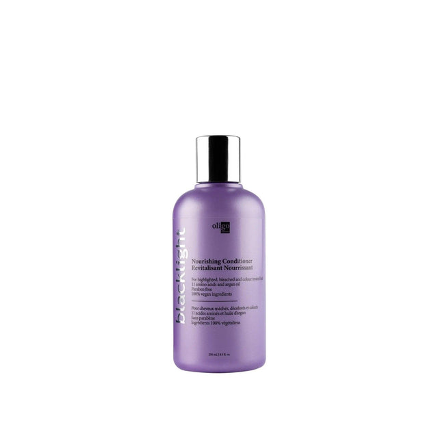 Blacklight Nourishing Conditioner for color-treated hair with argan oil and amino acids, enhances shine and repairs damage.