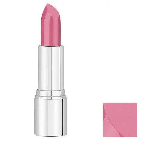 Malu Wilz Nourishing Lipstick in vibrant pink shade, featuring premium ingredients for lip care and color nourishment.