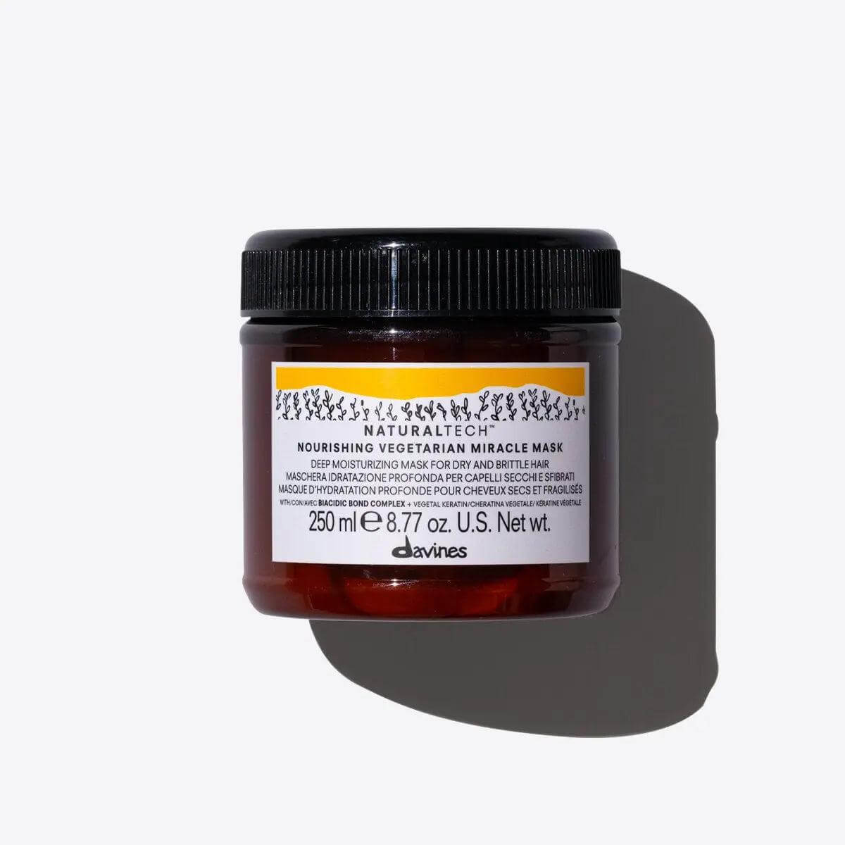 Nourishing Vegetarian Miracle Mask for dry hair, adds intense hydration and shine, 250ml jar by Davines