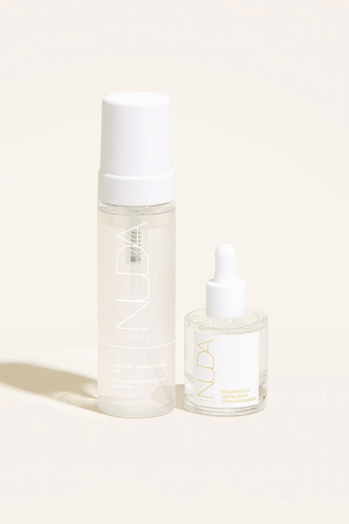 Glow Duo self tanning products, including mousse and facial tanner for a sun-kissed, radiant look. Ideal for all skin tones.