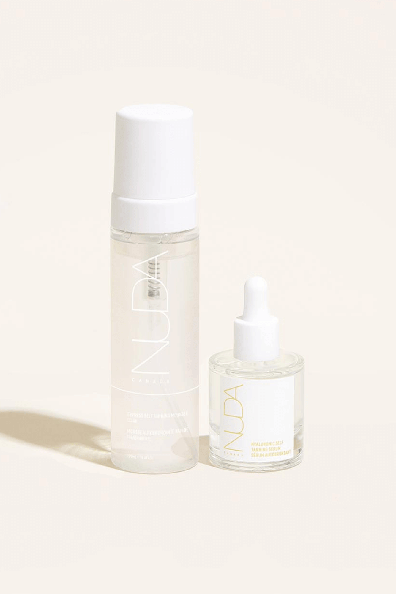 Glow Duo self tanning products, including mousse and facial tanner for a sun-kissed, radiant look. Ideal for all skin tones.