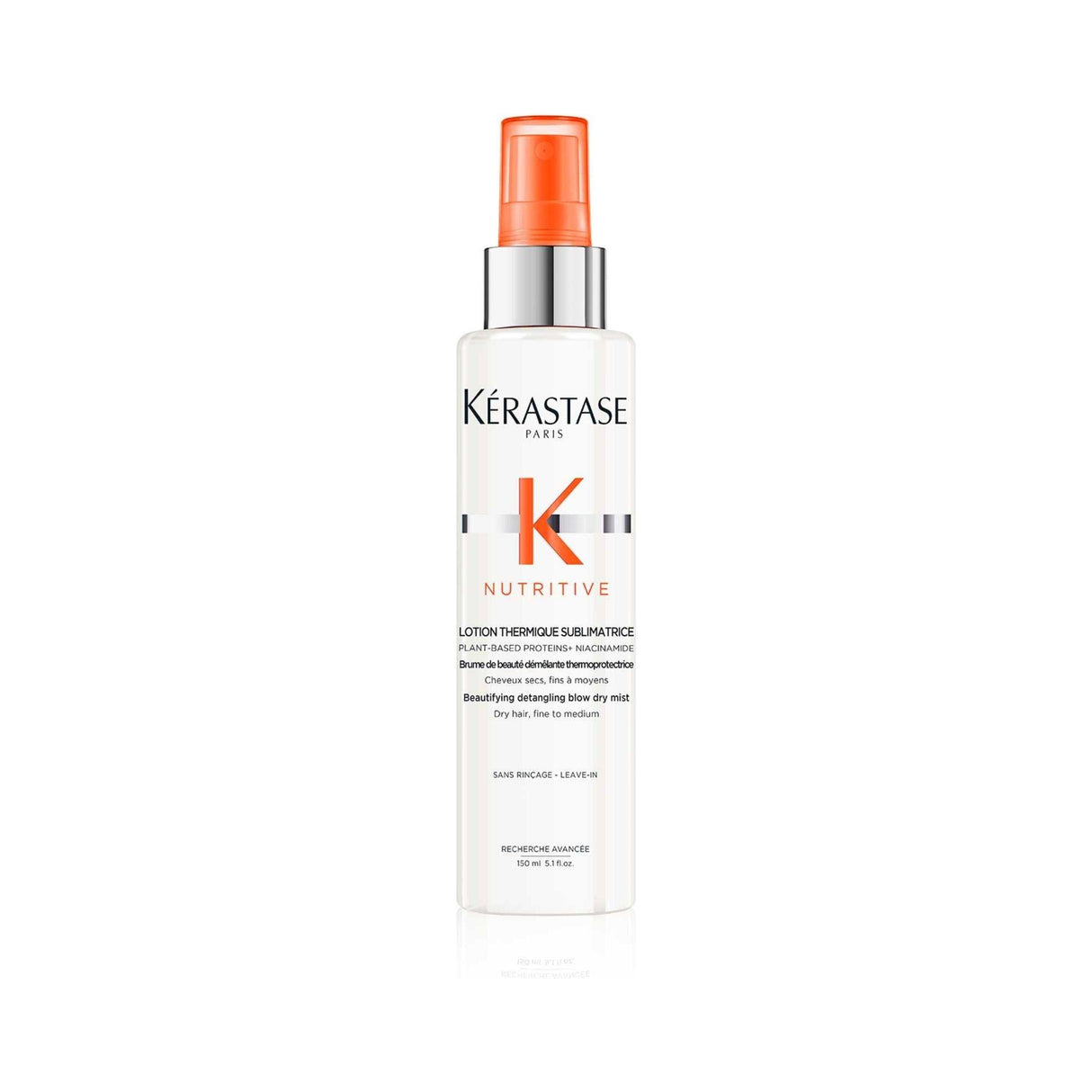 Kérastase Nutritive Lotion Thermique Sublimatrice detangling mist bottle for dry fine to medium hair.