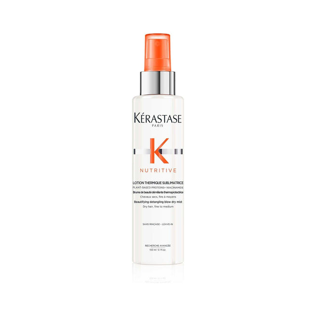 Kérastase Nutritive Lotion Thermique Sublimatrice detangling mist bottle for dry fine to medium hair.