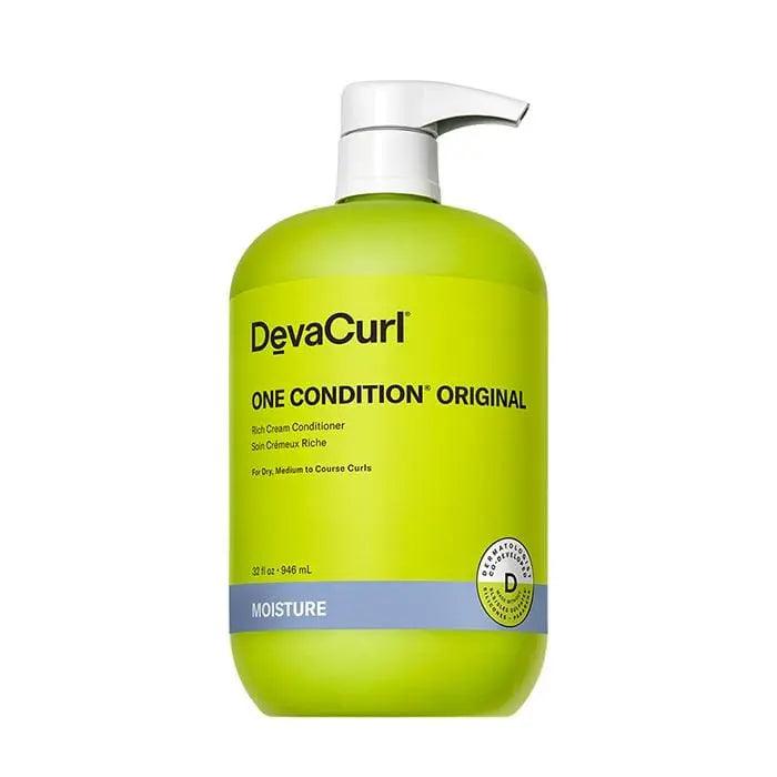 DevaCurl One Condition Original Rich Cream Conditioner for Medium to Coarse Curls, 946 ml Bottle