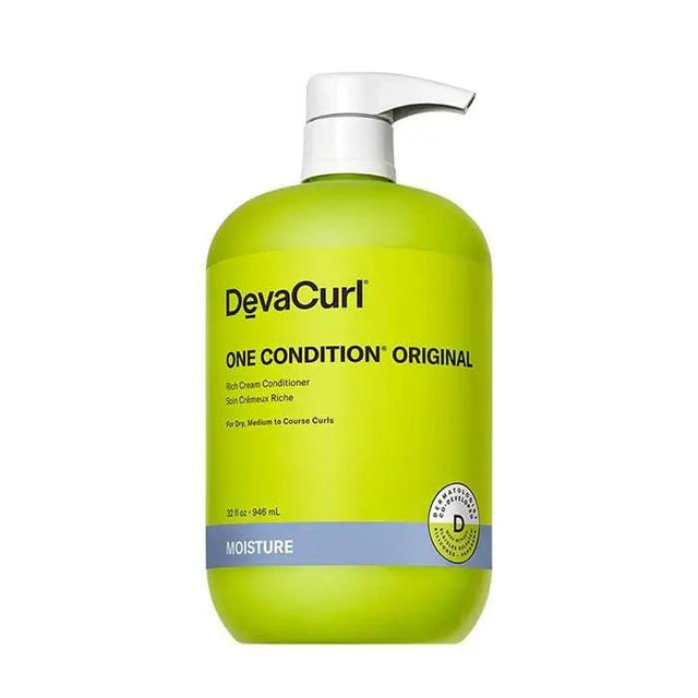 DevaCurl One Condition Original Rich Cream Conditioner for Medium to Coarse Curls, 946 ml Bottle