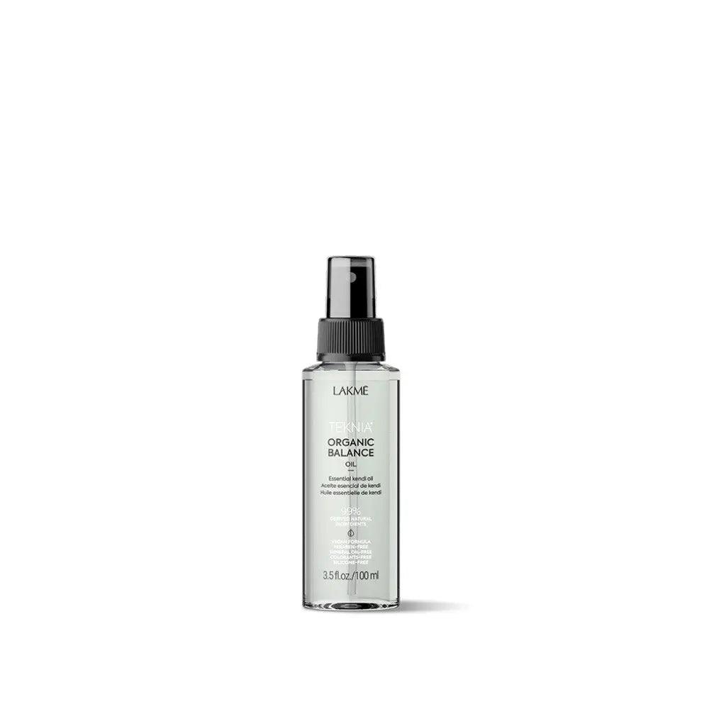 Organic Balance Oil bottle for hydrating hair and scalp, featuring citrus fragrance with ginger, antioxidants, and non-greasy formula.