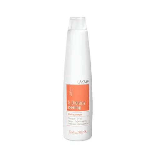 Lakme K.Therapy Peeling Shampoo for Dry Scalp, 300 ml bottle for dandruff removal and scalp health.