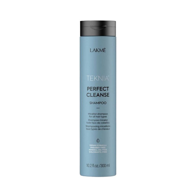Perfect Cleanse Shampoo with micelles, gently cleanses hair, prevents limescale absorption, with refreshing fennel scent, 300ml bottle.