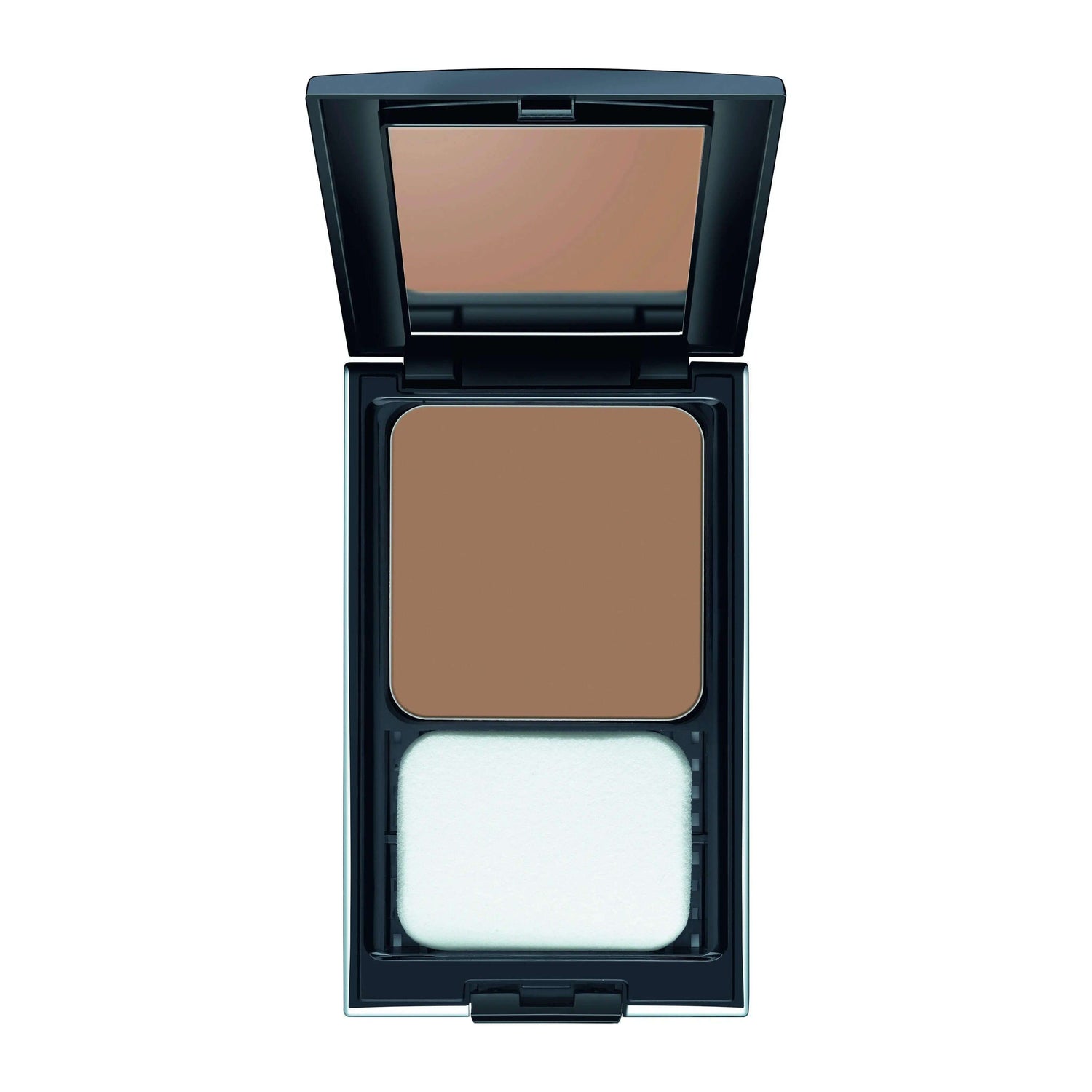 Malu Wilz Perfect Finish Powder Foundation 9g compact with mirror and applicator, delivering a matte, flawless complexion.