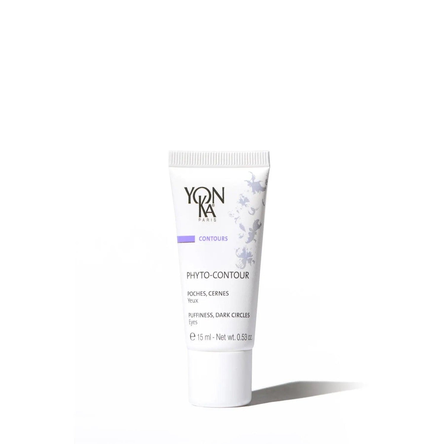 YonKa Phyto-Contour eye cream for puffiness and dark circles, suitable for all skin types, 15ml tube.