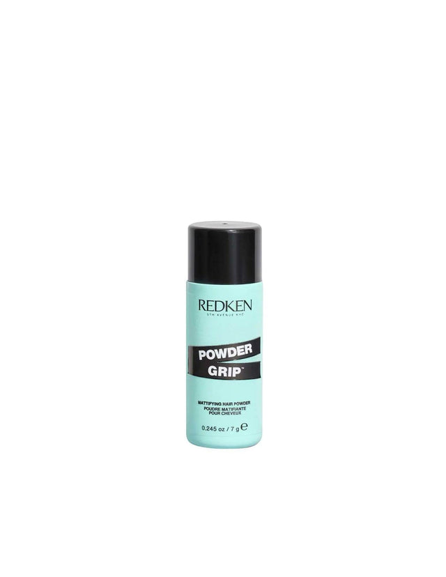 Redken Powder Grip texturizing hair powder for instant volume and styling, suitable for all hair types and textures.